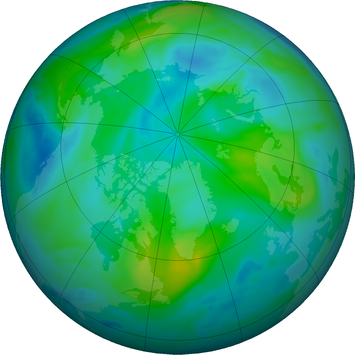 Arctic ozone map for 24 September 2018